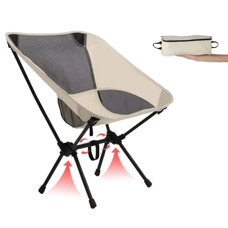 Lichtgewicht Opvouwbare Campingstoel – Oxford Stof & Aluminium – Compact & Comfortabel