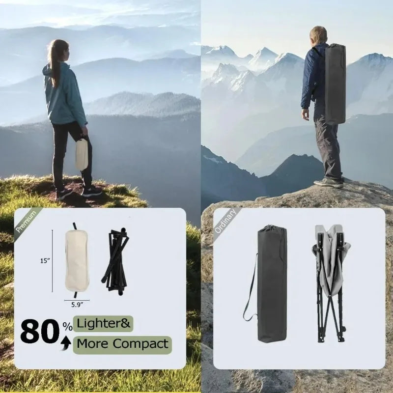 Lichtgewicht Opvouwbare Campingstoel – Oxford Stof & Aluminium – Compact & Comfortabel