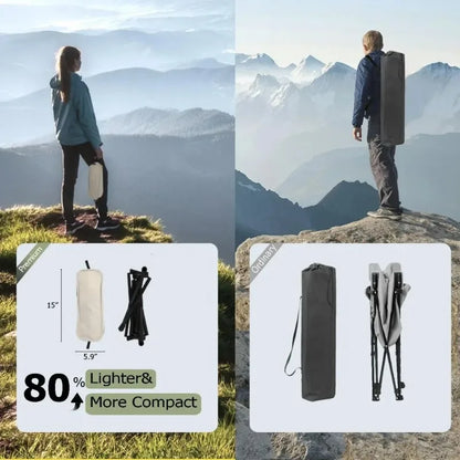 Lichtgewicht Opvouwbare Campingstoel – Oxford Stof & Aluminium – Compact & Comfortabel