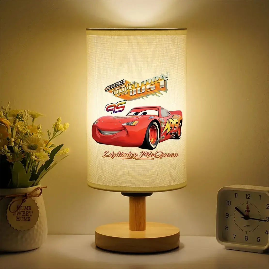 Lightning McQueen Nachttafel Lamp – Met Geluidscontrole en Oogbescherming voor Kinderen