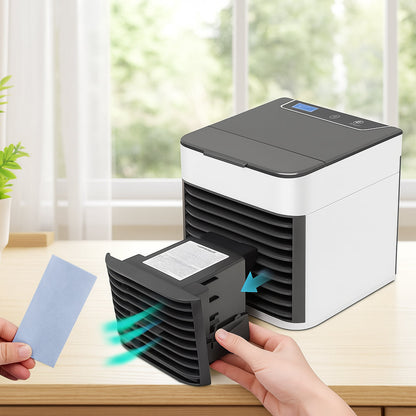 KoelBreeze Mini Luchtkoeler – Draagbare USB Aircooler met 3-in-1 Functie en LED