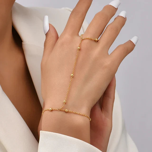 LuxeJewels Creatieve Kleine Ketting Armband Vinger Ringen