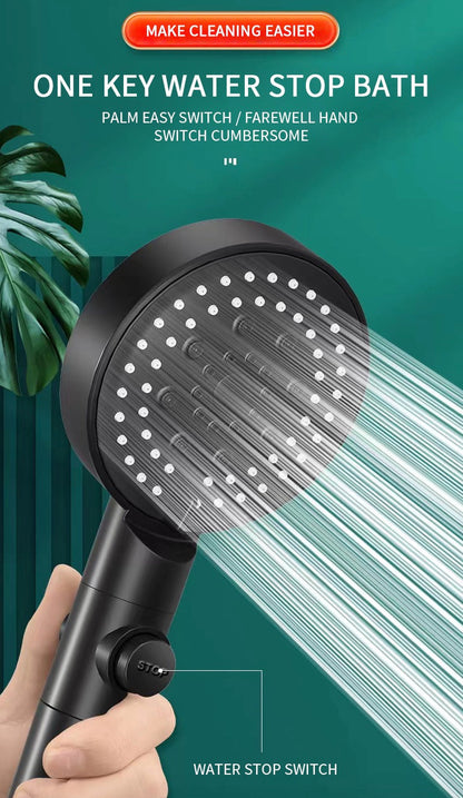SaniSupreme HighLine Waterbesparende Jet Handdouche met 6 functies Chroom