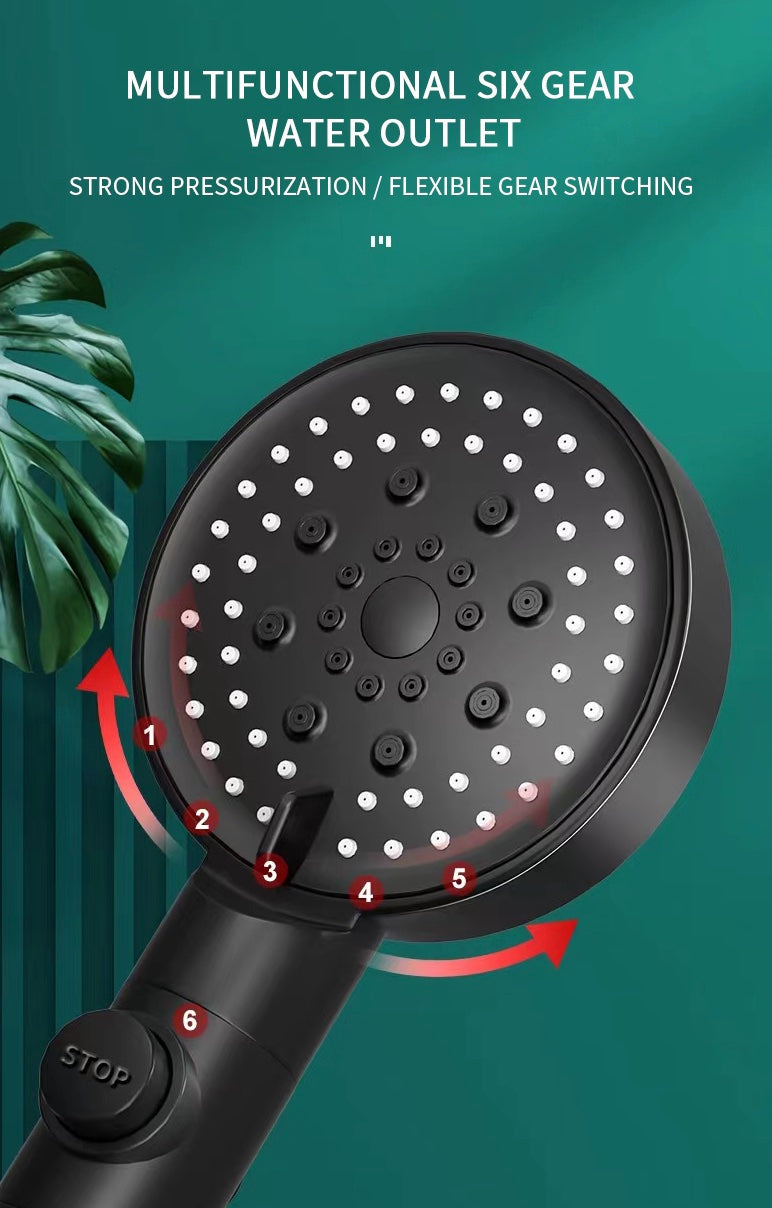 SaniSupreme HighLine Waterbesparende Jet Handdouche met 6 functies Chroom