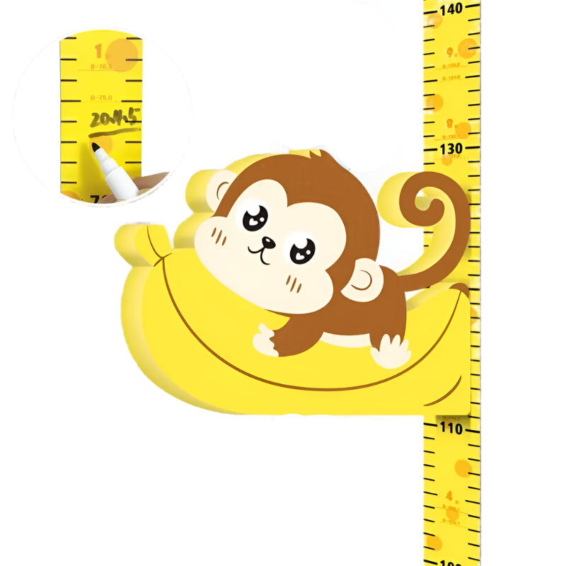 Magnetische Meetlat – Speelse Groeimeter met Dierfiguren en Verplaatsbare Stickers