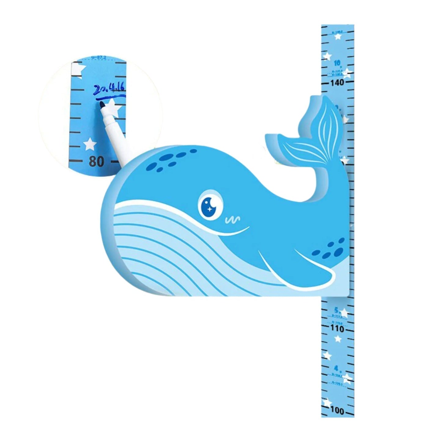 Magnetische Meetlat – Speelse Groeimeter met Dierfiguren en Verplaatsbare Stickers