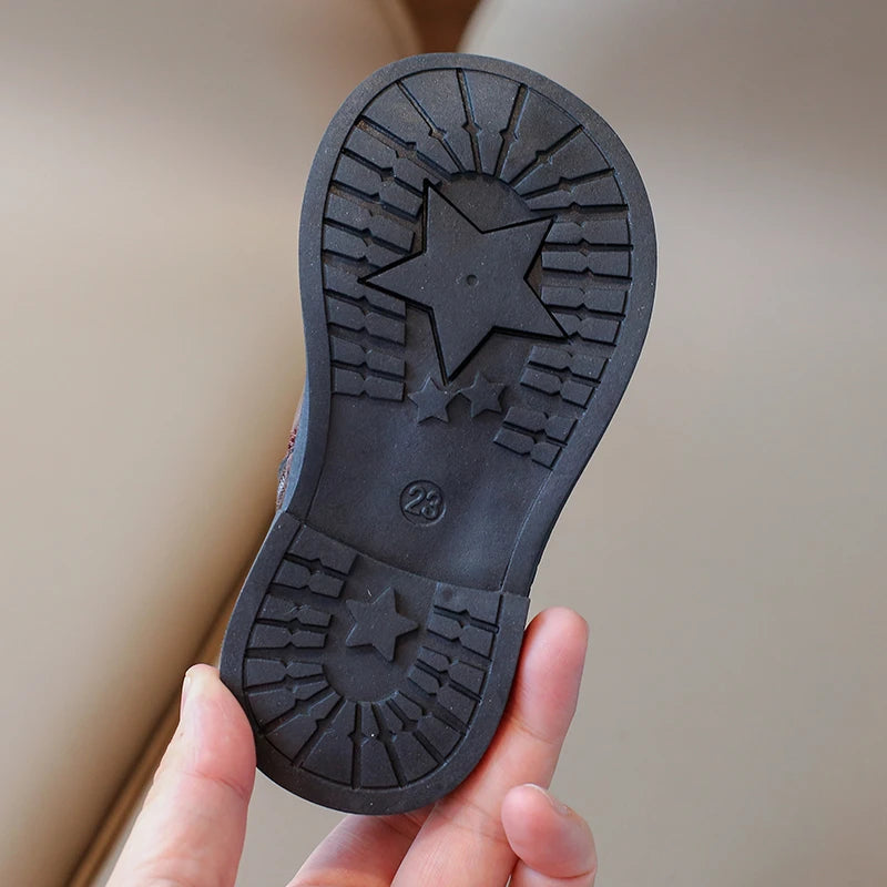 Meisjes Laarsjes – Leren Antislip Zolen, Warm en Comfortabel – Perfect voor Avontuurlijke Kinderen