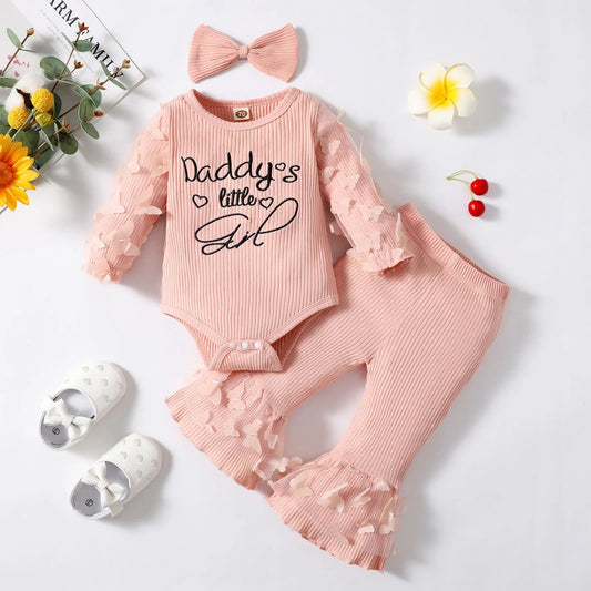 Meisjes Romper en Broek – Zachte Katoenen Stof, Perfect voor Pasgeborenen