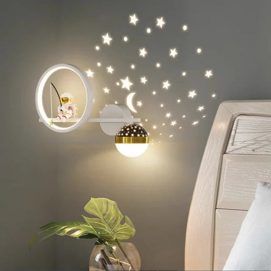 Kinderlamp – Sterrenprojectie wandlamp met zacht LED-licht – Voor baby's en peuters