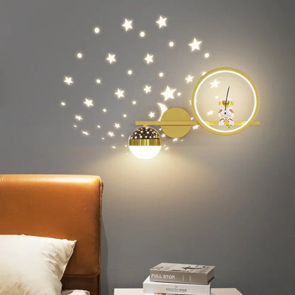 Kinderlamp – Sterrenprojectie wandlamp met zacht LED-licht – Voor baby's en peuters