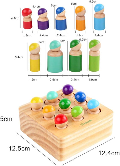Montessori Sorteerbord – Educatief Speelgoed van Duurzaam Hout voor Creatieve Ontwikkeling