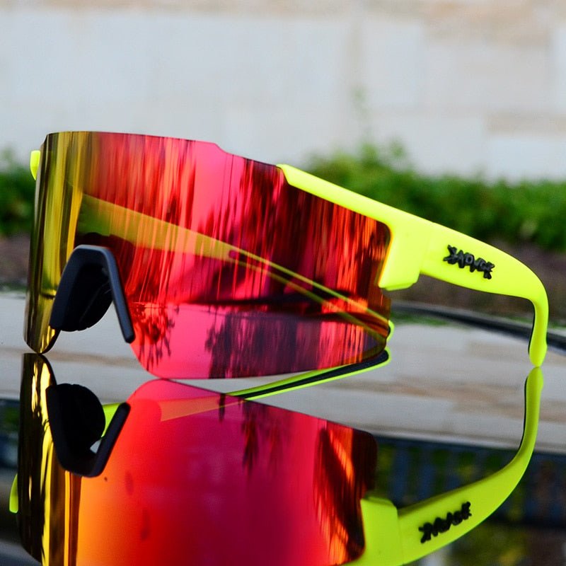 ReflectRide Sportzonnebril – Aerodynamische Fietsbril met UV-Bescherming en Verwisselbaar Frame
