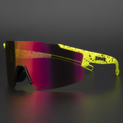 ReflectRide Sportzonnebril – Aerodynamische Fietsbril met UV-Bescherming en Verwisselbaar Frame