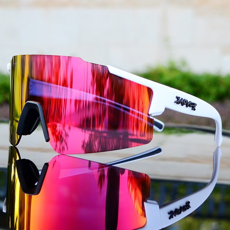 ReflectRide Sportzonnebril – Aerodynamische Fietsbril met UV-Bescherming en Verwisselbaar Frame
