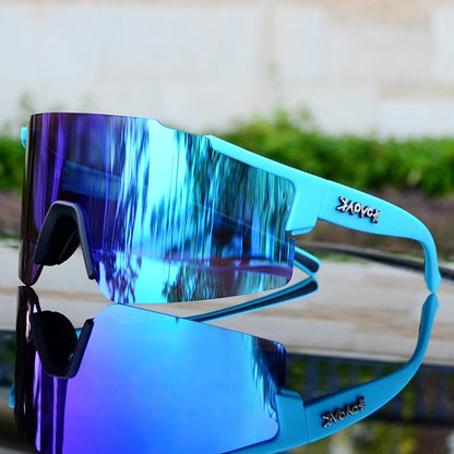 ReflectRide Sportzonnebril – Aerodynamische Fietsbril met UV-Bescherming en Verwisselbaar Frame
