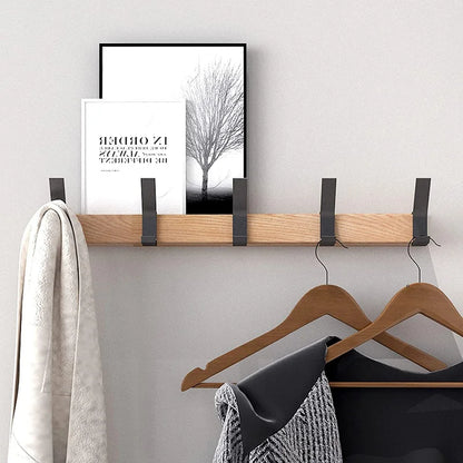 HaakFlex | Wandgarderobe met 5 Verstelbare Dubbele Haken – Scandinavisch Design