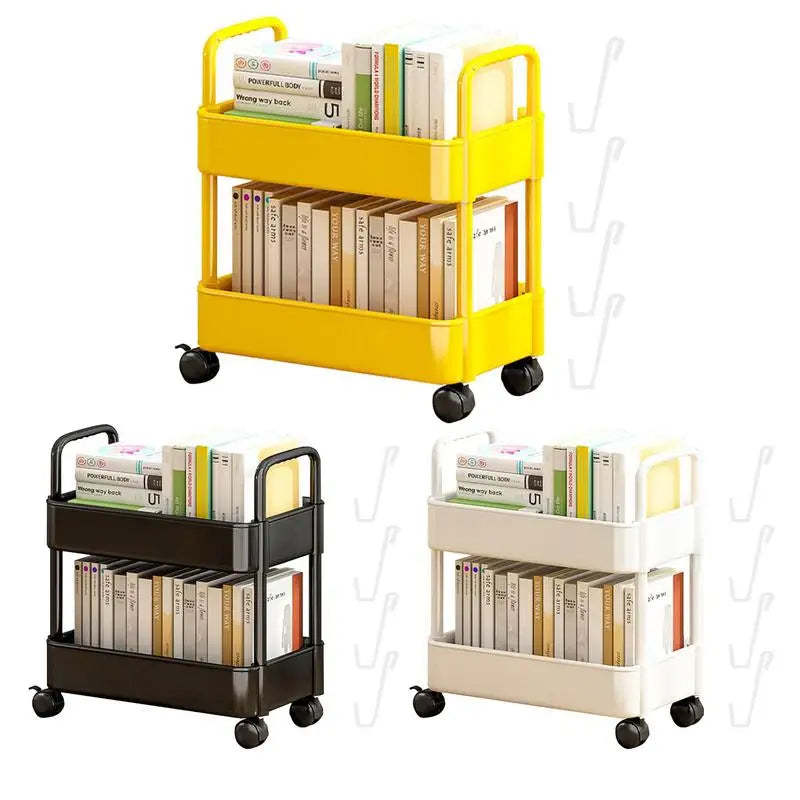 BoekRacer – Mobiele boekenwagen met 2 etages en pennenhouder