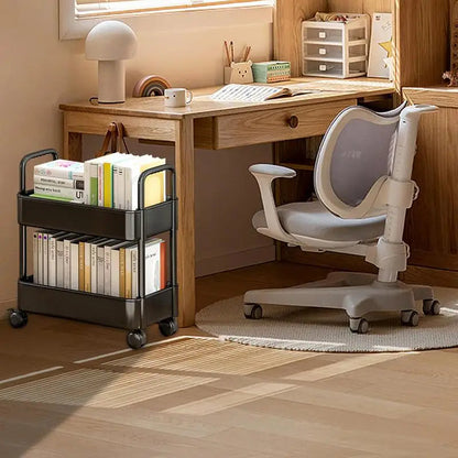 BoekRacer – Mobiele boekenwagen met 2 etages en pennenhouder