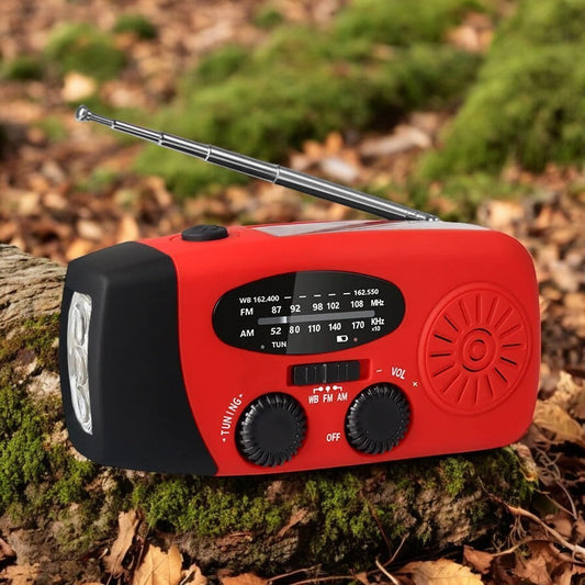 Multifunctionele Noodradio Kopen – Oplaadfunctie met LED Zaklamp en Handgenerator voor Mobiele Telefoons – Beste Noodradio