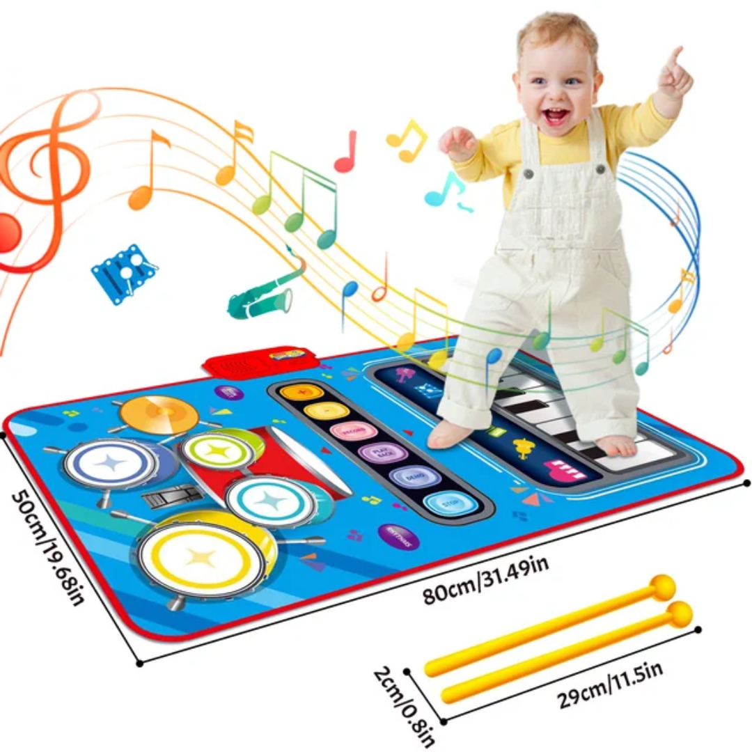 Muziek Speelmat – Interactieve Mat met Vijf Instrumenten, Duurzaam en Veilig – Stimuleert Creativiteit