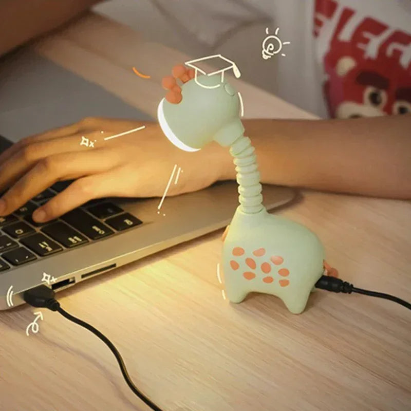 Nachtlampje Babykamer – Zacht Siliconen Giraffe Ontwerp, USB Oplaadbaar, Warm Licht