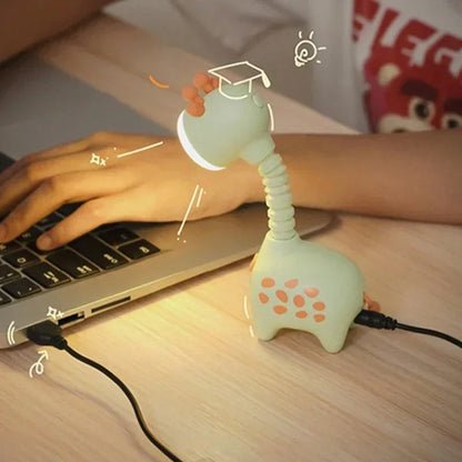 Nachtlampje Babykamer – Zacht Siliconen Giraffe Ontwerp, USB Oplaadbaar, Warm Licht