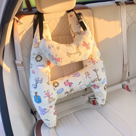 Neksteunkussen voor Kinderen – Ergonomisch Ontwerp, Zacht Katoen – Geschikt voor Auto en Kinderwagen