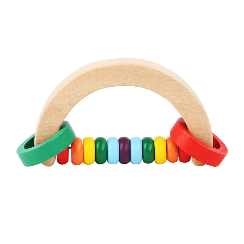 Houten Rammelaarset – Montessori Geïnspireerd, Veilig Hout, Stimuleert Motoriek en Zintuigen