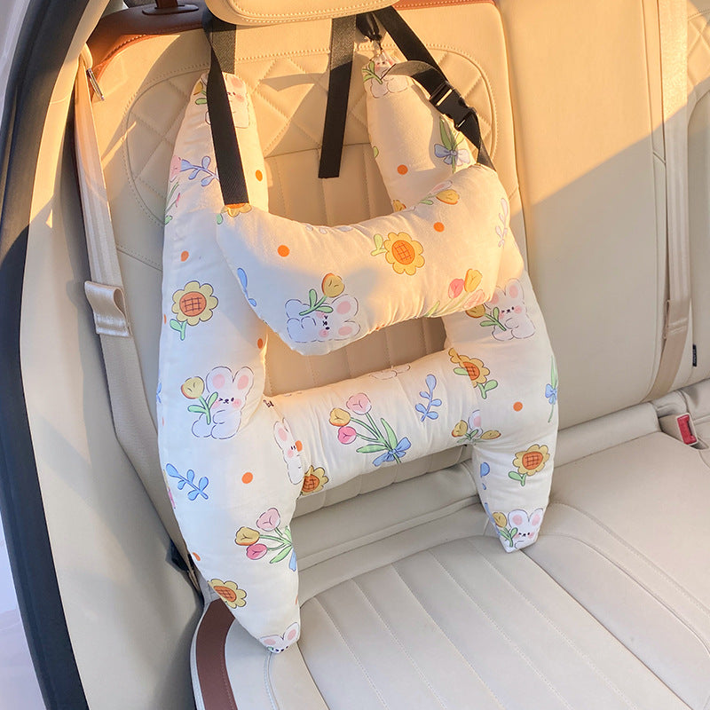 Neksteunkussen voor Kinderen – Ergonomisch Ontwerp, Zacht Katoen – Geschikt voor Auto en Kinderwagen