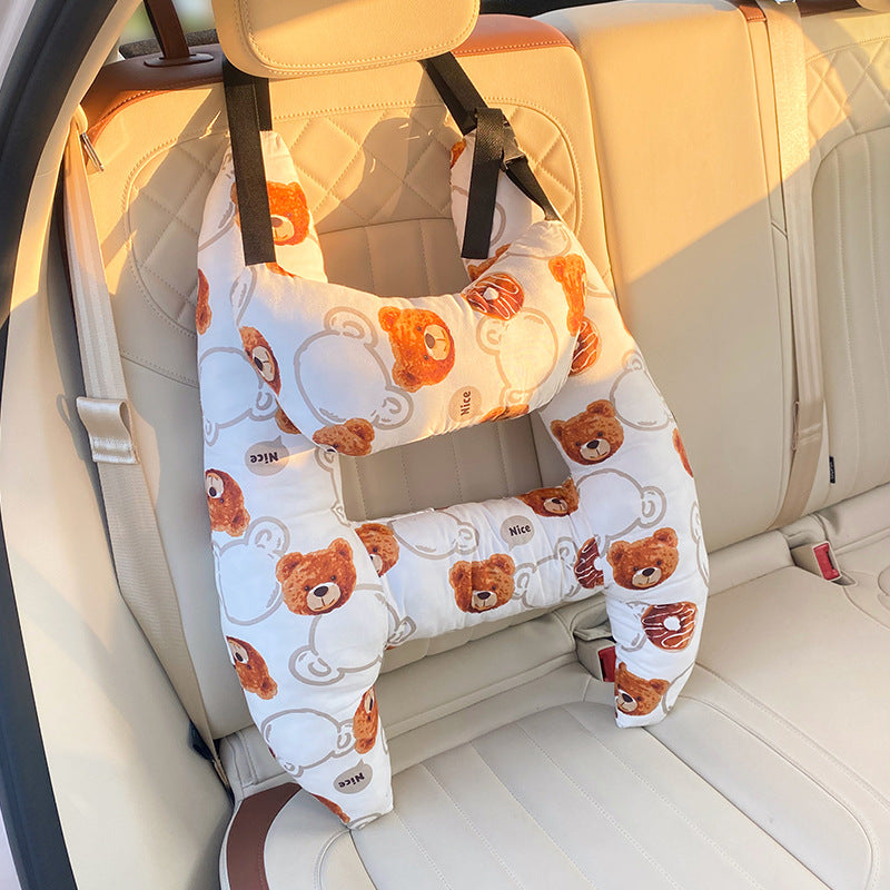 Neksteunkussen voor Kinderen – Ergonomisch Ontwerp, Zacht Katoen – Geschikt voor Auto en Kinderwagen
