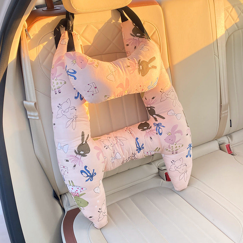 Neksteunkussen voor Kinderen – Ergonomisch Ontwerp, Zacht Katoen – Geschikt voor Auto en Kinderwagen