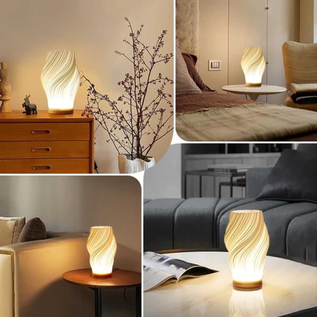 OceanLuxe Wavecrest Lamp - Elegante, Kust-Inspired Tafel Lamp voor Huisdecoratie & Ontspanning