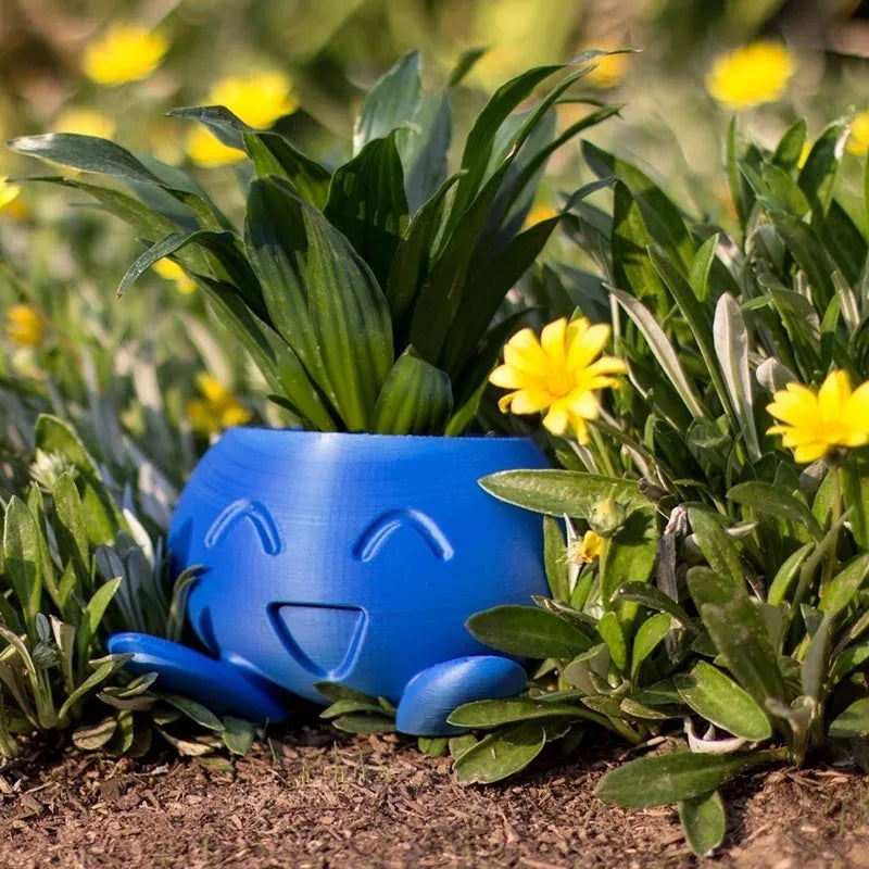 PlantPootje – Keramische Bloempot met Gezicht voor Kleine Planten