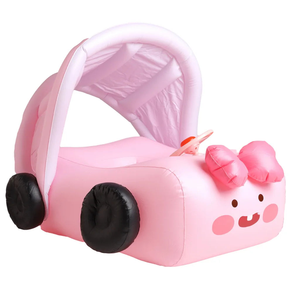 Opblaasbare Baby Zwembadstoel met Zonnescherm en Stuurwiel – Perfect voor Zomer en Strandpret