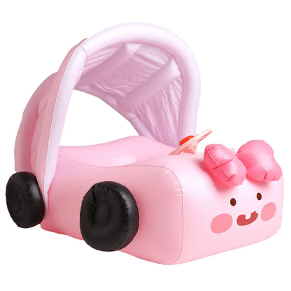 Opblaasbare Baby Zwembadstoel met Zonnescherm en Stuurwiel – Perfect voor Zomer en Strandpret