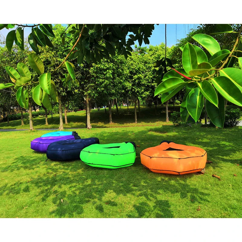 Opblaasbare Lounger Bank met Schaduw – Comfortabel en Waterdicht voor Strand en Zwembad