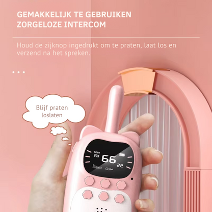 Oplaadbare Walkie Talkies – Bereik tot 3 km, Robuust en Gebruiksvriendelijk – Perfect voor Kinderen