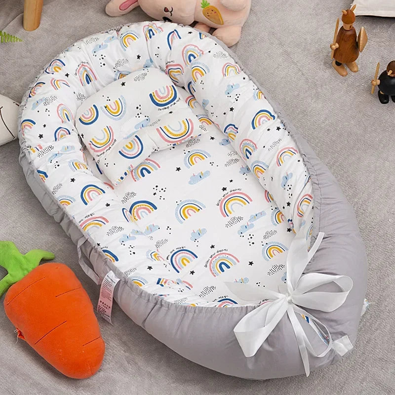 Opvouwbaar Babybed – Lichtgewicht en Veilig, Ademend Katoen – Perfect voor Reizen en Uitstapjes