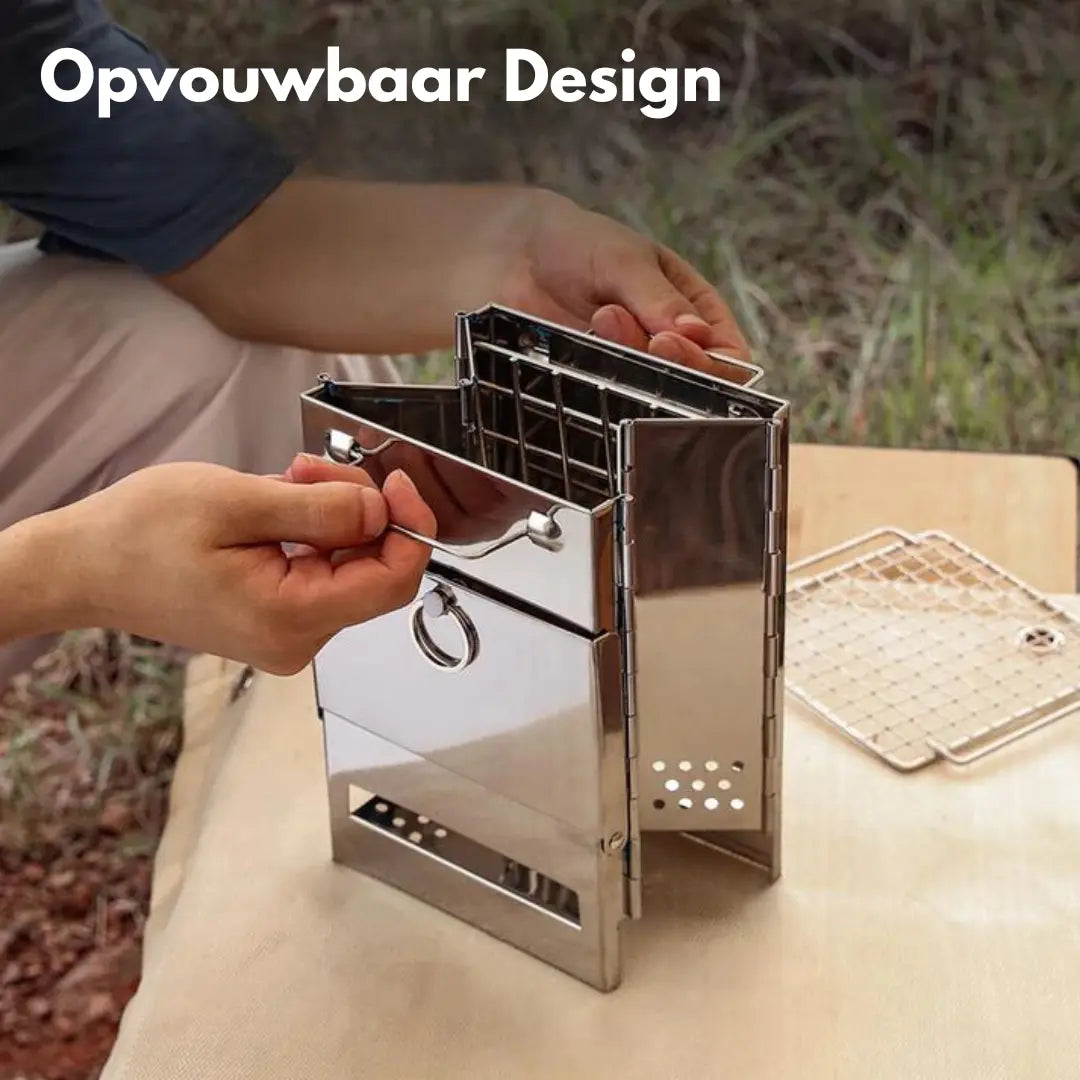 Opvouwbare RVS Houtkachel - Kamperen