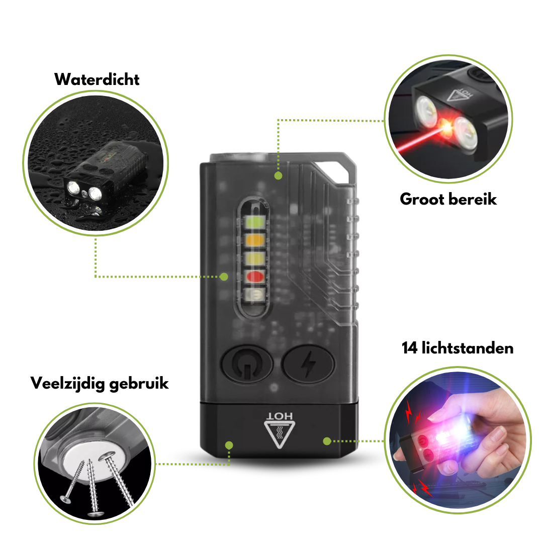 EDC Zaklamp - 1000 LM UV Licht - Oplaadbaar en Draagbaar