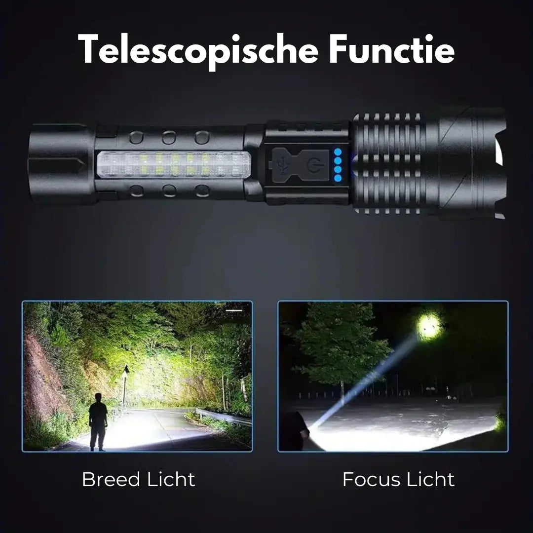 Militaire Zaklamp 5000 Lumen – Krachtige Verlichting voor Buitenavonturen