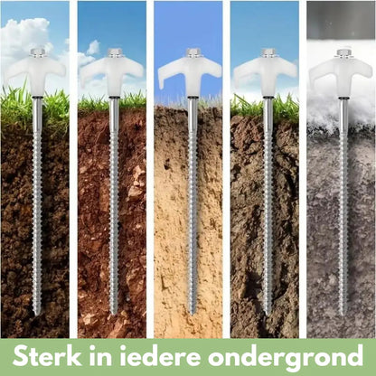 Schroefbare Stalen Haringen - 12 Stuks