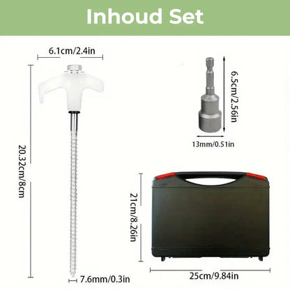 Schroefbare Stalen Haringen - 12 Stuks