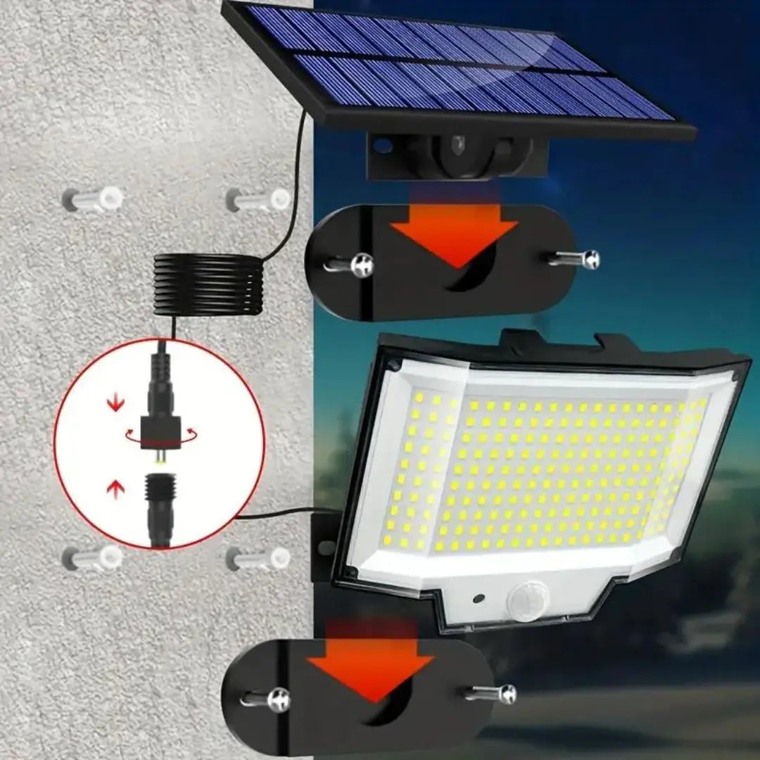 Solar Buitenlamp met bewegingssensor - 200 LED