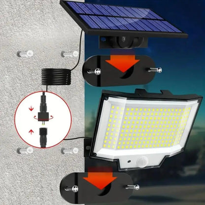 Solar Buitenlamp met bewegingssensor - 200 LED
