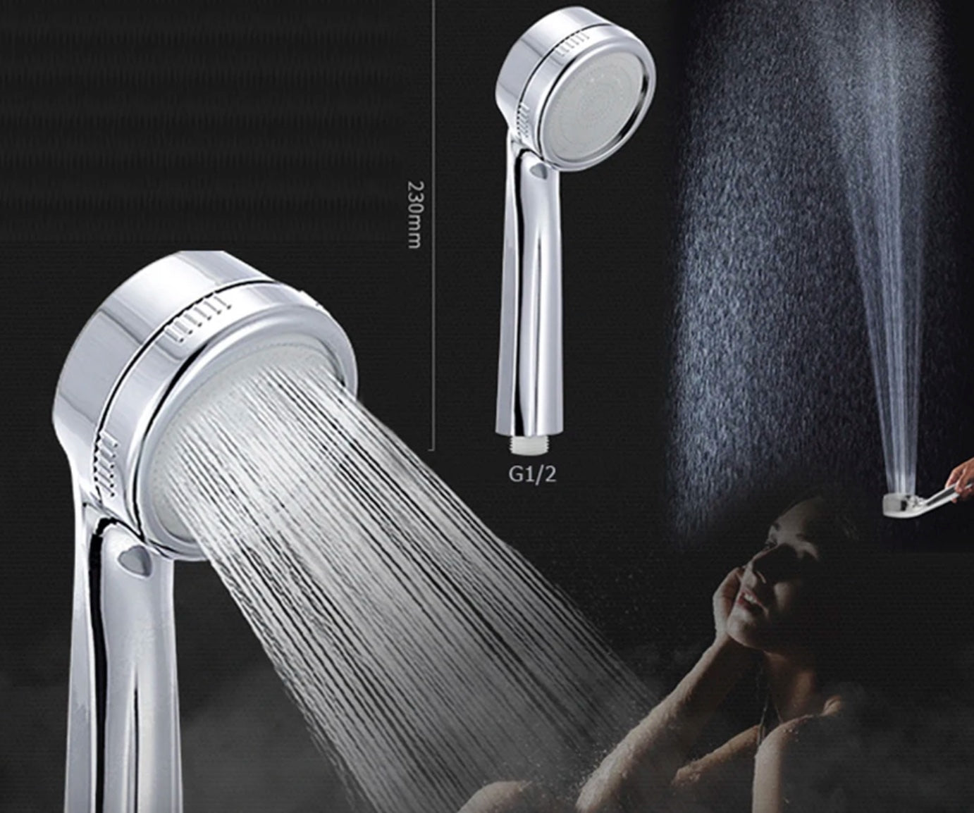Douchepaneel Opbouwdouche VoordeelPaleis® Verona LCD Zilver Geborsteld