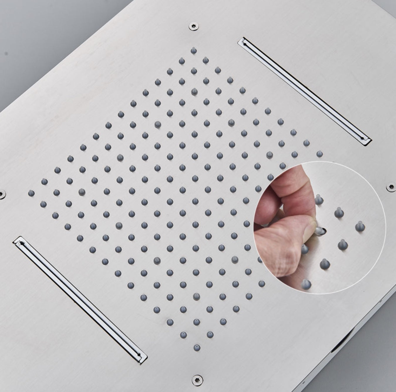 VoordeelPaleis® SmartPulse Plafond LED Remote Regendouche Inbouw 50 x 36 cm RVS geborsteld