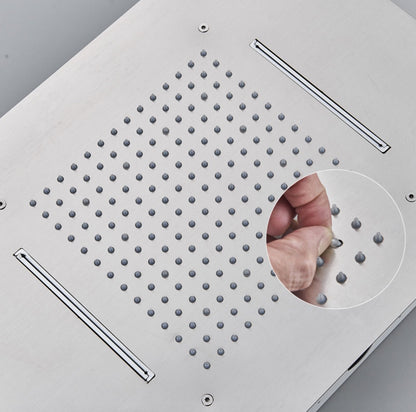 VoordeelPaleis® SmartPulse Plafond LED Remote Regendouche Inbouw 50 x 36 cm RVS geborsteld