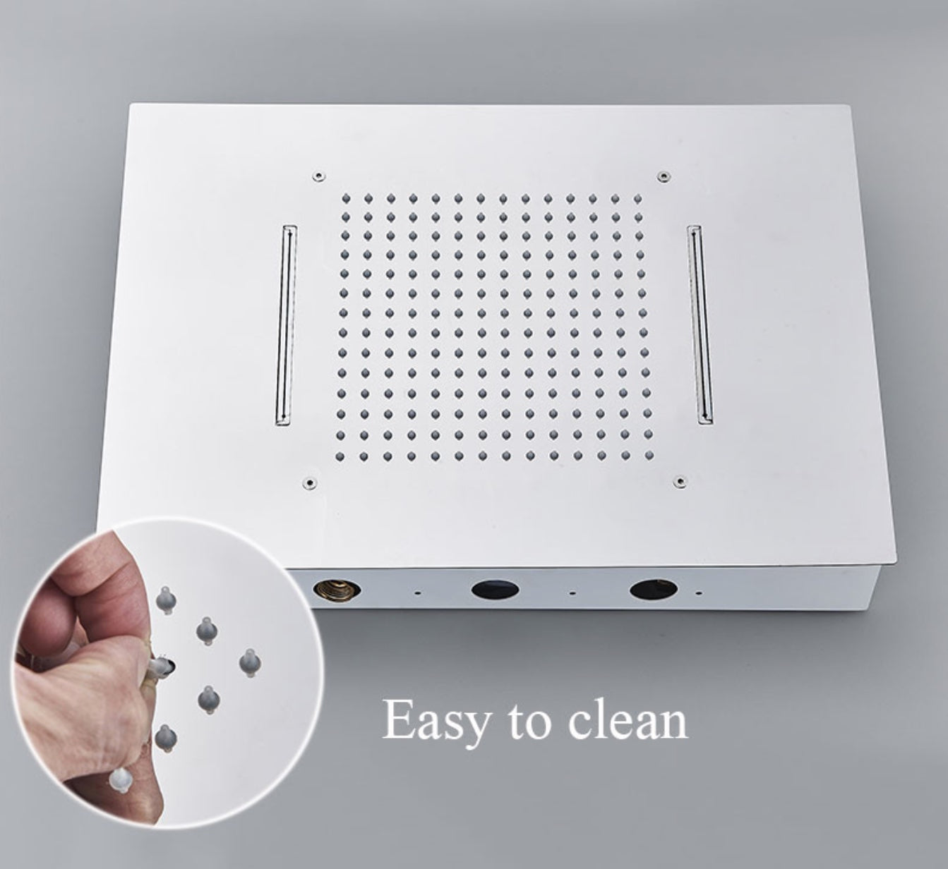 VoordeelPaleis® SmartPulse Plafond LED Remote Regendouche Inbouw 50 x 36 cm RVS geborsteld