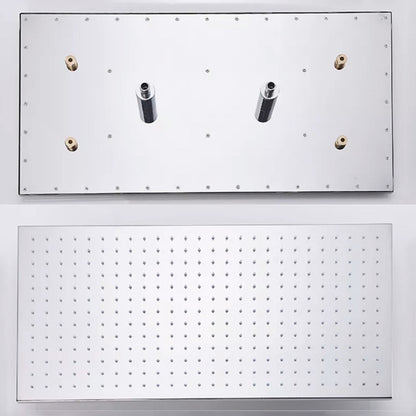 VoordeelPaleis® SmartPulse Plafond Regendouche Plateau Alicante LED 40x80 cm RVS Brushed Nickel